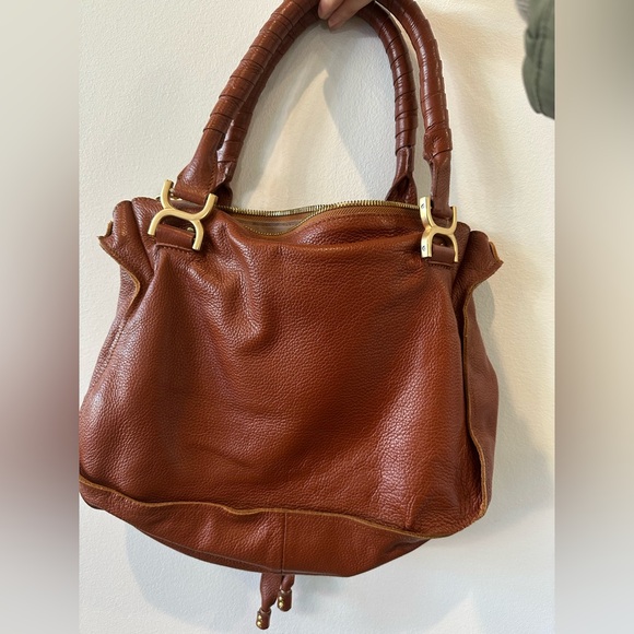Chloe Marcie Brown Leather Shoulder Bag - Picture 5 of 16